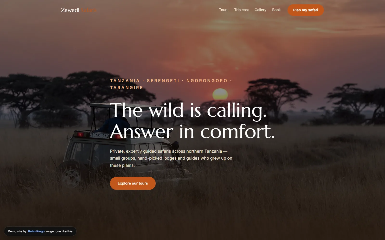 Zawadi Safaris demo