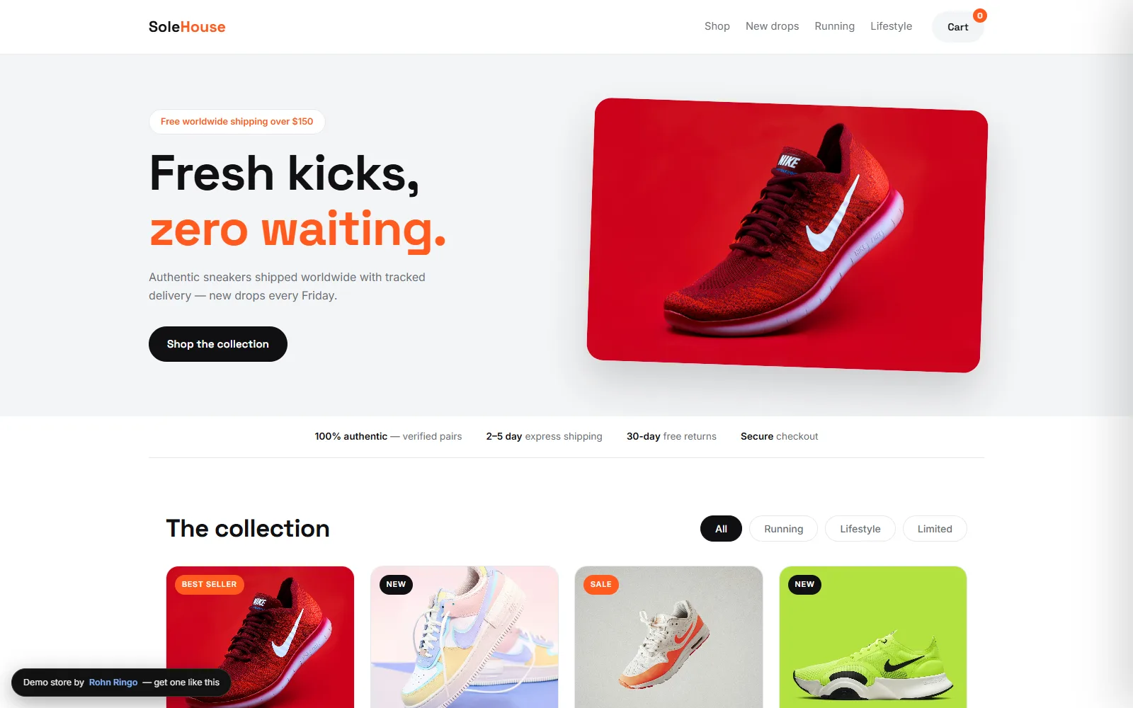 SoleHouse sneaker store demo